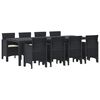 vidaXL Tuin Eetset 9 st Antraciet Polypropyleen