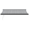 vidaXL Luifel uittrekbaar 4x3 m stof en aluminium antraciet en wit