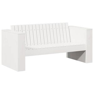 vidaXL Tuinbank Wit 134 x 60 x 62 cm Massief grenenhout