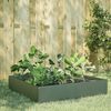 vidaXL Plantenbak verhoogd 100x100x33,5 cm staal olijfgroen