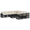 vidaXL Tuinbankenset 12 st Zwart en Cream Wit poly rattan