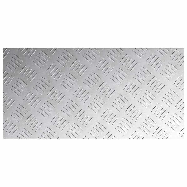vidaXL Checker Plaat 4 pcs Zilver 60 x 30 cm Aluminium