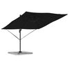 vidaXL Roma Parasol Zwart 286 x 285 x 265 cm Polyester en Aluminium