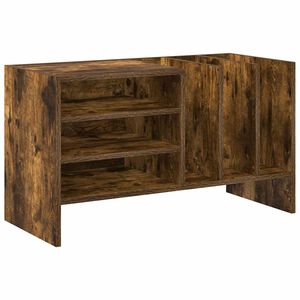 vidaXL Platenkast Gerookt eiken 78.5 x 35 x 45 cm Bewerkt hout