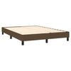 vidaXL Boxspring met matras stof donkerbruin 140x190 cm