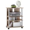 FMD Tv/hifi-kast met 3 vakken 65x40x79,2 cm eikenkleurig