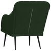 vidaXL Fauteuil 63x76x80 cm fluweel donkergroen