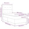 vidaXL LED Box Spring Bed met matras Roze 80 x 200 cm Stof