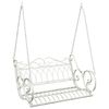 vidaXL Schommelbank Staal 109 x 75 x 59 cm Antiek wit