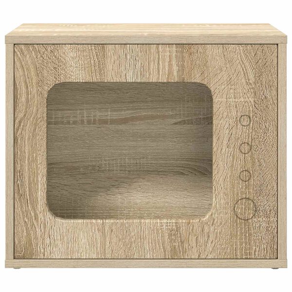 vidaXL Kattenhuis Sonoma 51 x 30 x 42,5 cm Bewerkt hout