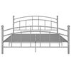 vidaXL Bedframe zonder matras metaal grijs 140x200 cm