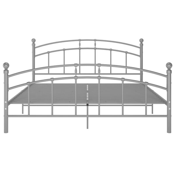 vidaXL Bedframe zonder matras metaal grijs 140x200 cm