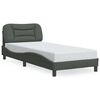 vidaXL Bedframe zonder matras "Hvar" 90x190 cm stof donkergrijs