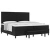 vidaXL Boxspringbed met matras met hoofdeinde Zwart 200 x 200 cm Stof
