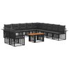 vidaXL Tuinbankenset 12 st Zwart en Donkergrijs 100 x 55 x 73 cm