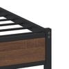 vidaXL Bedframe zonder matras metaal bruin eikenkleurig 107x203 cm