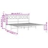vidaXL Bedframe met hoofdbord metaal wit 200x200 cm