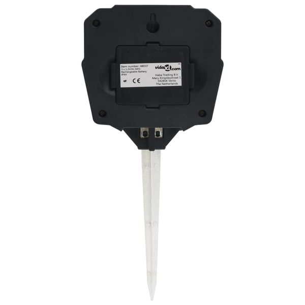 vidaXL Dierenverjager ultrasoon met bewegingssensor zonne-energie