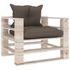 vidaXL 5-delige Loungeset met kussens pallet grenenhout