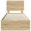 vidaXL Bedframe met lade Sonoma Eiken 90 x 200 cm Ingenieurshout