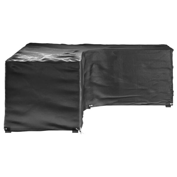 vidaXL Tuinmeubelhoezen L-vormig 2 st 16 oogjes 260x210x80 cm