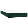 vidaXL Boxspring met matras fluweel donkergroen 100x200 cm