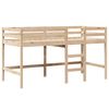 vidaXL Halfhoogslaper met ladder en bedhuis grenenhout 90x200 cm