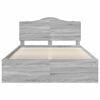 vidaXL Bedframe Grijs Sonoma 140 x 200 cm Massief grenenhout