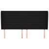 vidaXL Hoofdbord met randen 203x23x118/128 cm stof zwart