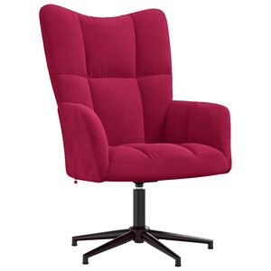 vidaXL Relaxstoel fluweel wijnrood