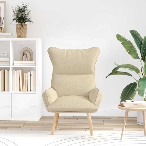 vidaXL Fauteuil Crème 69 x 74 x 93 cm Sherpa Stof