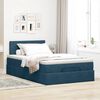 vidaXL Bed poef met matras en LED's 120x190 cm fluweel donkerblauw