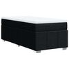 vidaXL Boxspring met matras stof zwart 100x200 cm