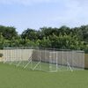 vidaXL Hondenkennel voor buiten 4x12x2 m gegalvaniseerd staal zilver