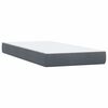 vidaXL Boxspring met matras en LED fluweel donkergrijs 100x210 cm