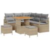 vidaXL Tuinbankenset 8 st Beige poly rattan