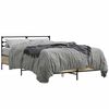 vidaXL Bedframe bewerkt hout metaal sonoma eikenkleurig 140x200 cm