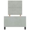 vidaXL Boxspringbed met hoofdeinde Lichtgrijs 80 x 200 cm Fluweel