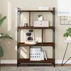 vidaXL Boekenkast 4-laags 76x32x123 cm bewerkt hout bruin eikenkleur