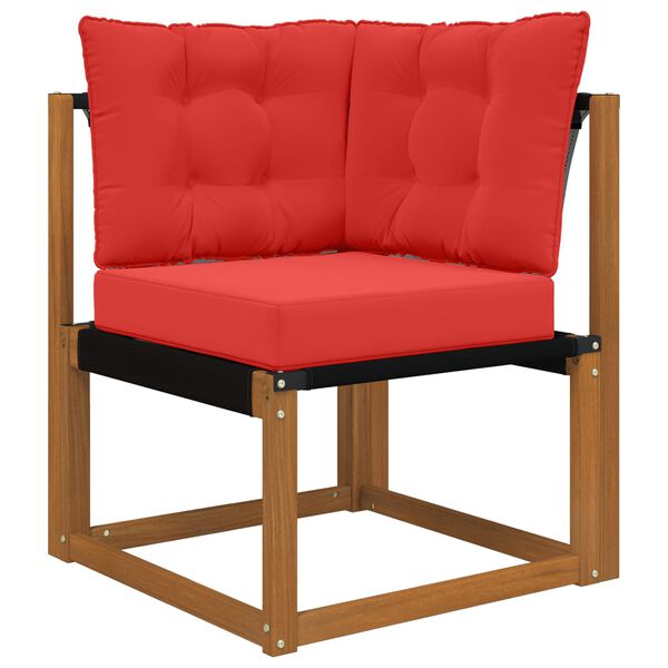 vidaXL Buiten bankkussen 3 pcs Rood Polyester