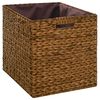 vidaXL Bankje met 2 manden 71x40x42 cm zeegras bruin