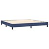 vidaXL Boxspring met matras en LED stof blauw 200x200 cm