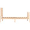 vidaXL Bedframe met hoofdbord massief hout