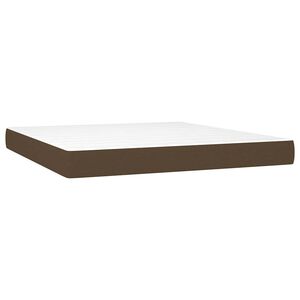 vidaXL Pocketveringmatras medium 160x200x20 cm stof donkerbruin