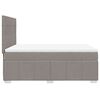 vidaXL Boxspring met matras stof taupe 160x200 cm