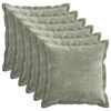 vidaXL Kussensloop 6 st HOUTEN Groen 30 x 30 cm Chenille Stof
