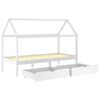 vidaXL Kinderbedframe met lades massief grenenhout 90x200 cm wit