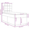 vidaXL Boxspring met matras stof lichtgrijs 90x190 cm