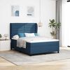 vidaXL Boxspring bed met matras met hoofdeinde Blauw 140 x 200 cm Stof