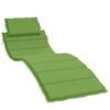 vidaXL Ligbedkussen 186x58x4 cm stof gem&ecirc;leerd groen